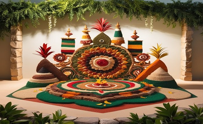 Techniques for Creating Nature 3D Rangoli