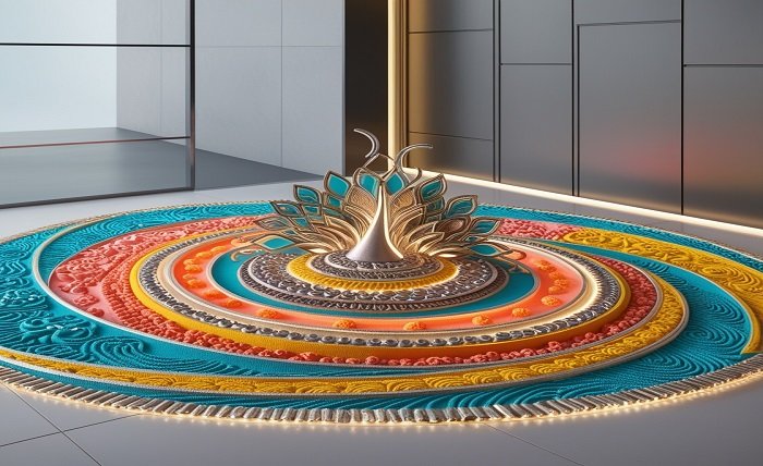 modern 3d rangoli