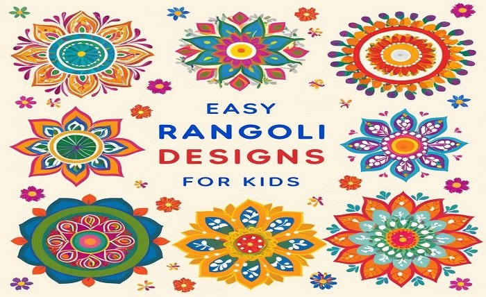 easy rangoli designs for kids