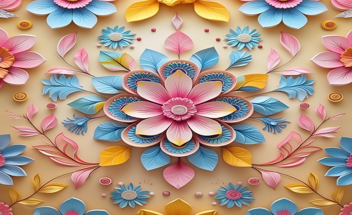 flower rangoli designs