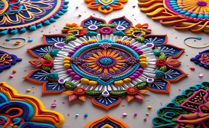 unique attractive rangoli designs