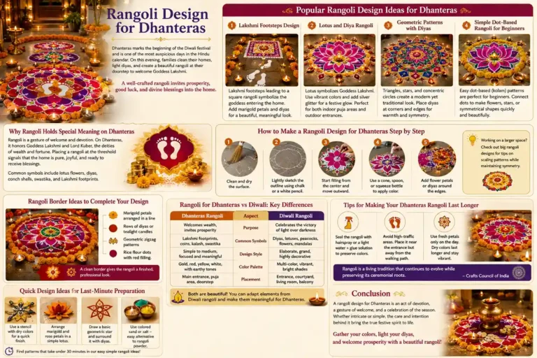 Rangoli Design for Dhanteras: Beautiful Ideas to Welcome Wealth and Light
