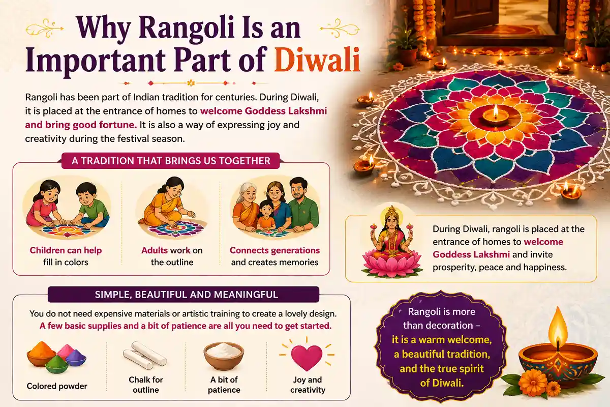 Why rangoli is an important part of Diwali infographic