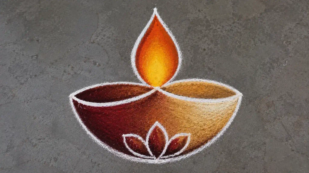 3D diya rangoli design ideas for festivals