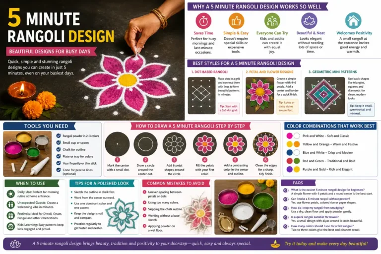 5 minute rangoli design