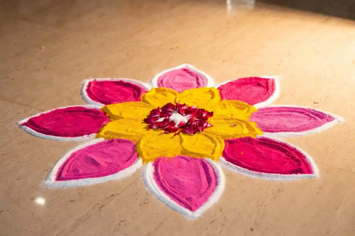 5 minute rangoli design