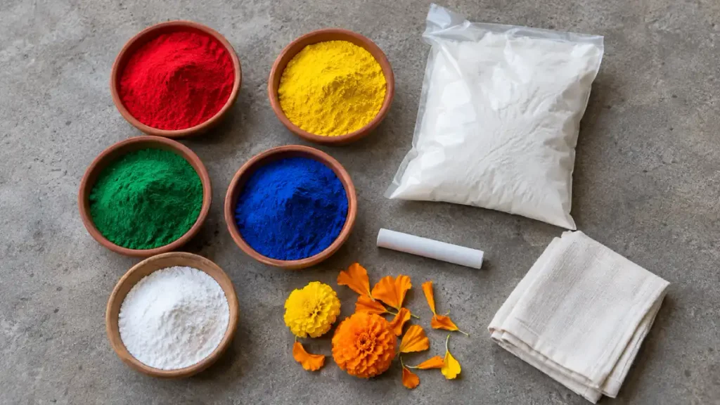 Easy Diwali rangoli at home for beginners