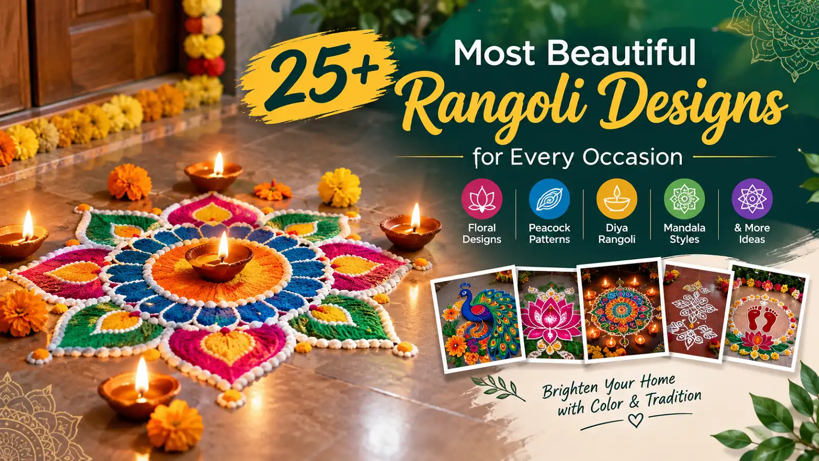 25+ Most Beautiful Rangoli Designs for every occasion
