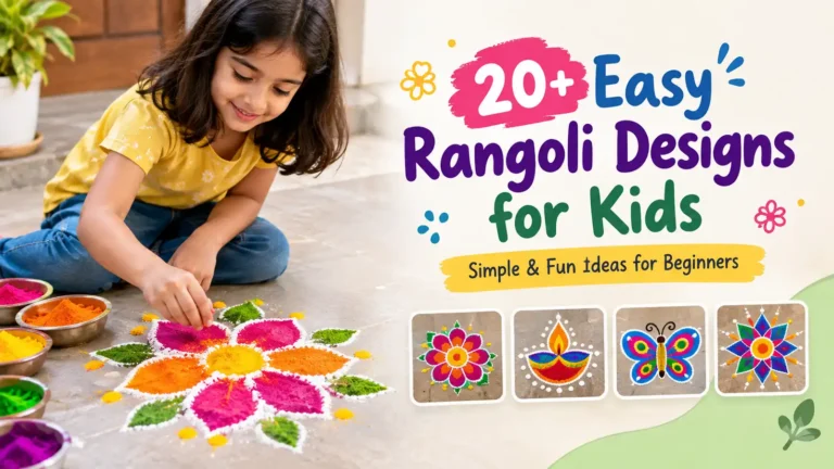 Easy rangoli designs for kids